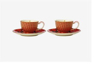 M&W Silk Road Tasse et soucoupe Rouge