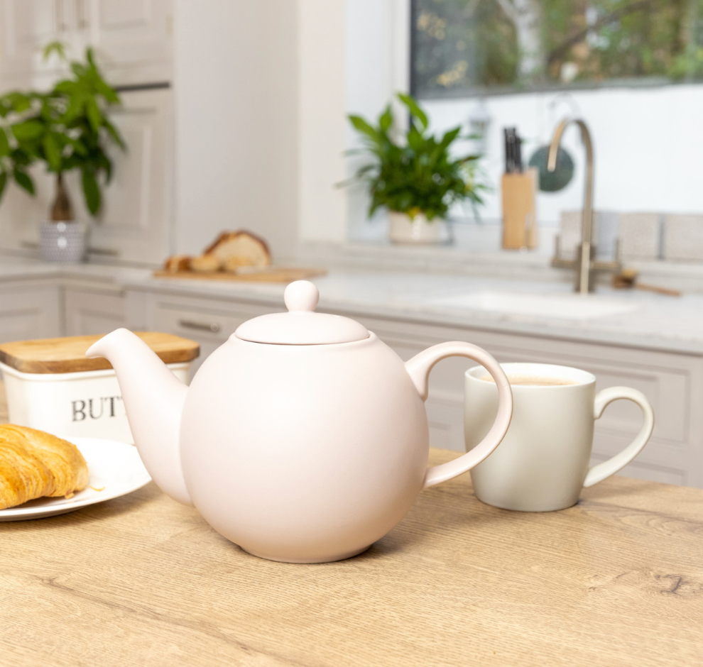 London Pottery Globe Theepot met Zeefje, 6 kopjes, Nordic Pink
