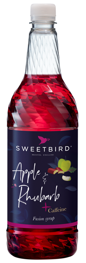 Siroop Sweetbird Fusions Apple & Rhubarb Cafeïne 1L