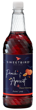Siroop Sweetbird Fusions Peach&Abricot Ginseng 1L