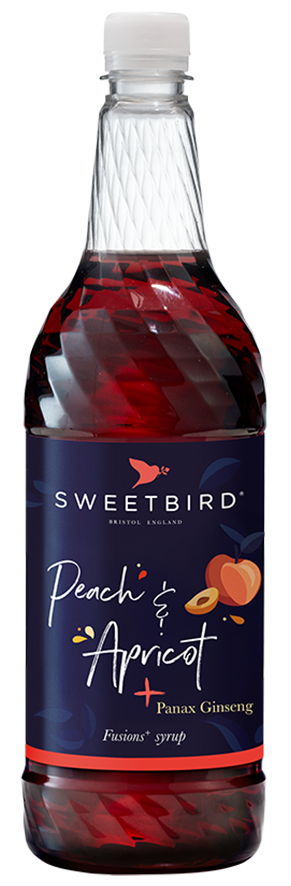 Siroop Sweetbird Fusions Peach&Abricot Ginseng 1L